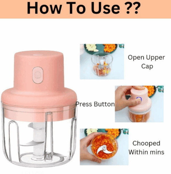 Electric Garlic Chopper for Kitchen