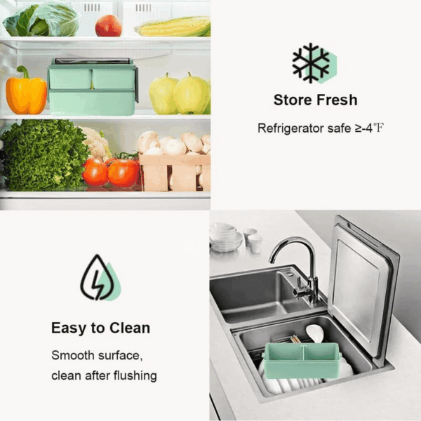 Leak Proof 3 Compartment Lunch Box