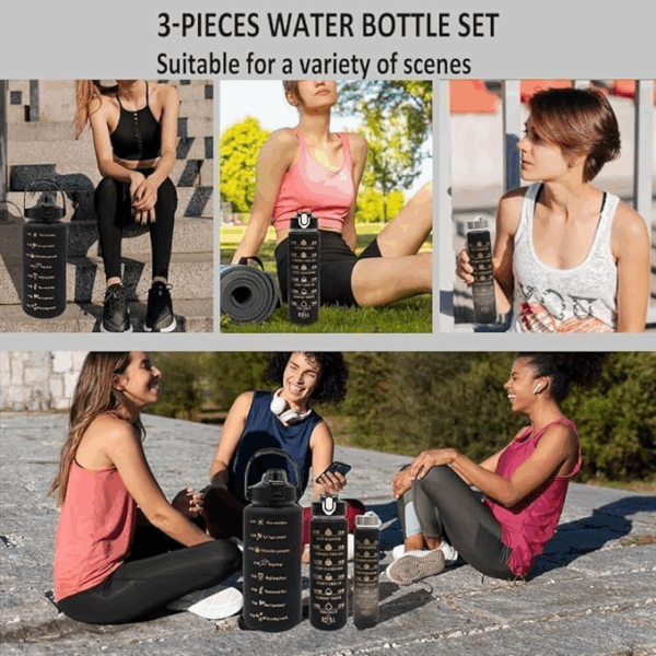 3 in 1 Motivational Bottle Set