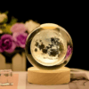 Dimmable Engraved LED Glass Ball Table Lamp