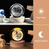 Dimmable Engraved LED Glass Ball Table Lamp