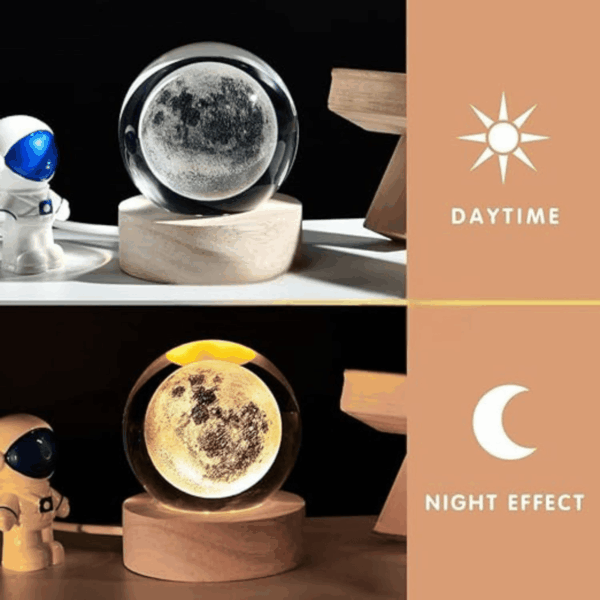 Dimmable Engraved LED Glass Ball Table Lamp