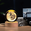 Dimmable Engraved LED Glass Ball Table Lamp