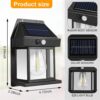 Solar Wall Lights Outdoor Motion Sensor