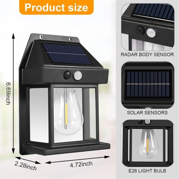 Solar Wall Lights Outdoor Motion Sensor