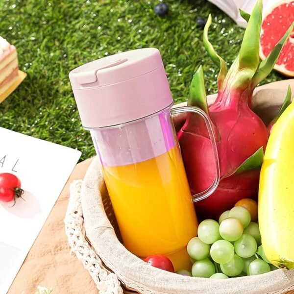 Portable Electric Crusher Juicer With Handle & Straw