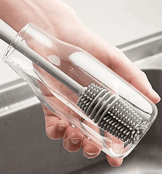 Long Handle Silicone Water Bottle Cleaning Brush