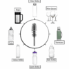 Long Handle Silicone Water Bottle Cleaning Brush